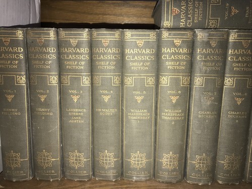 THE HARVARD CLASSICS!1917 First Edition SHELF FICTION Complete 20 ALUMNI EDITION - Picture 2 of 10