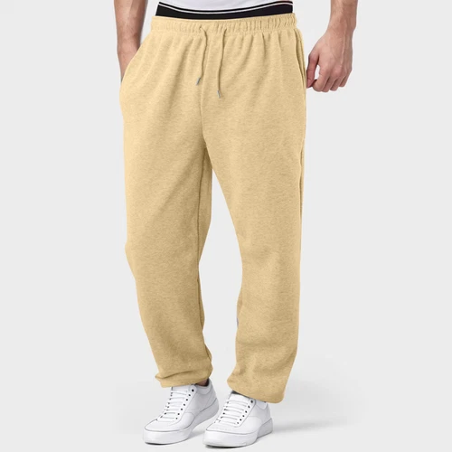 Herren Fleece gefütterte Jogginghose weites gerades Bein Hose unten Sweatpants Jogger - Bild 40 von 54
