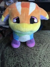 Neopets Rainbow Poogle Plush 6  NWOT