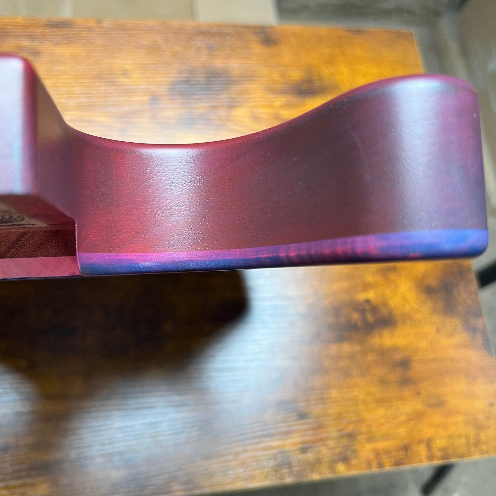 Holy Grail Guitars Tele Style Guitar Body “Purple Flames”Flamed Maple p90