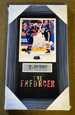 Bob Probert Signed Chicago Blackhawks Framed Fight 8x10 Photo JSA COA