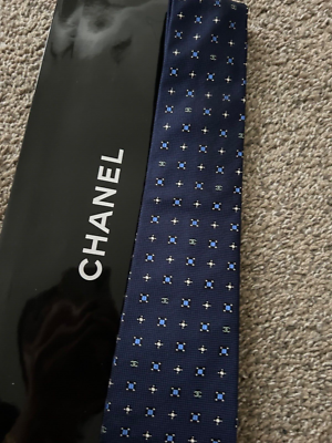 BNWOT CHANEL 100% Authentic Tie CC logo all around | eBay