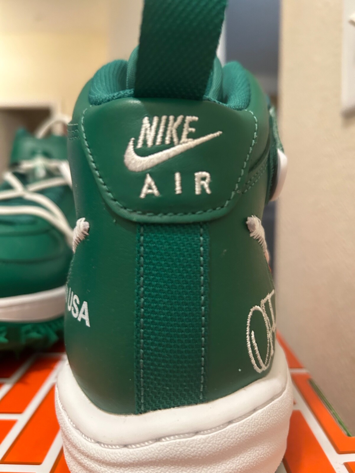 OFF WHITE X NIKE Nike Air Force 1 Mid x Off White verde pino nuove con scatola da uomo taglia 9