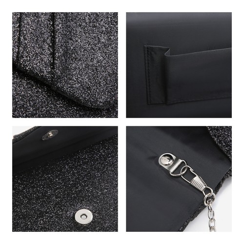 Dasein Womens Clutch Glitter/ Velvet Party Evening Bags Wedding Cocktail Purses - Picture 13 of 92