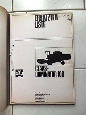 Claas  Dominator  100    Mähdrescher  Ersatzteikatalog 