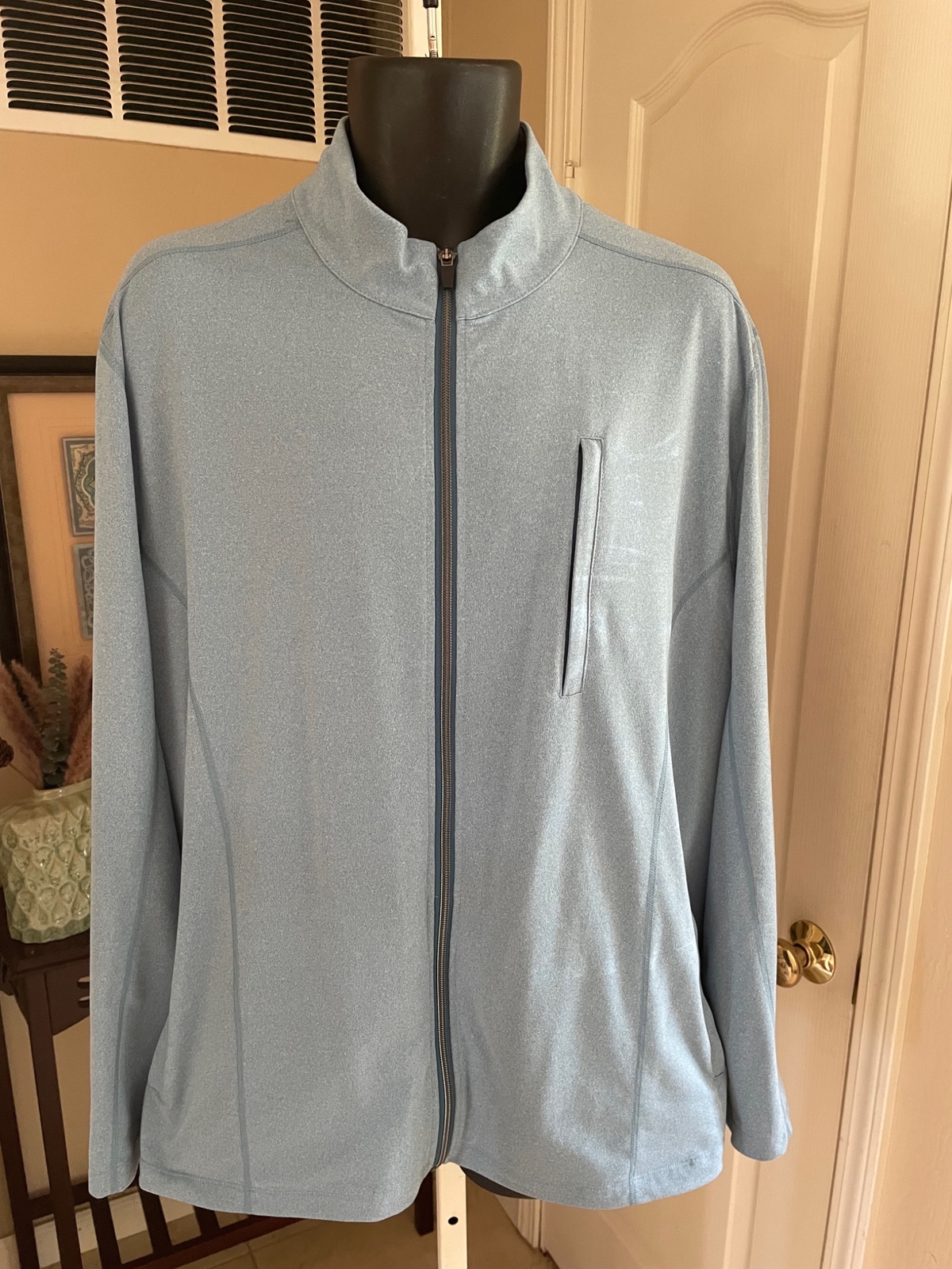 Untuckit  Zip Up Performance Jacket Green-Blue Li… - image 1