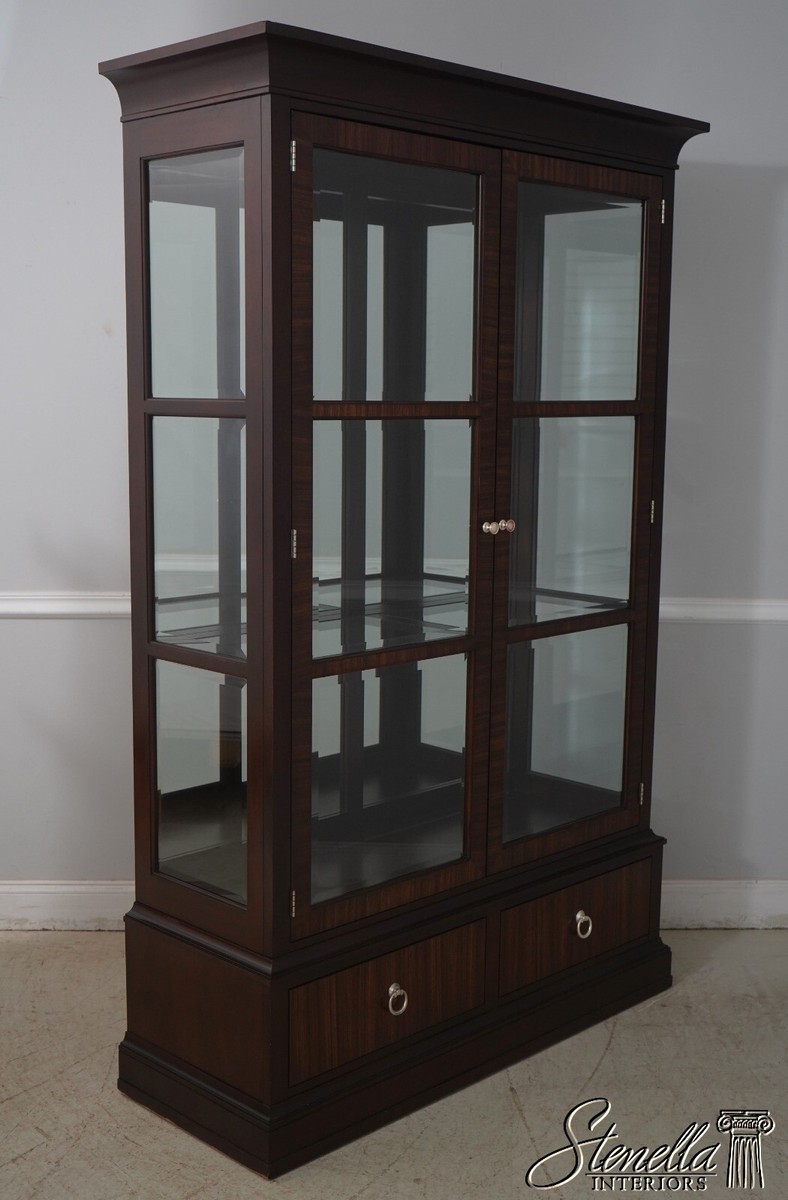 65715EC: ETHAN ALLEN Modern Design Mahogany Display Cabinet | eBay