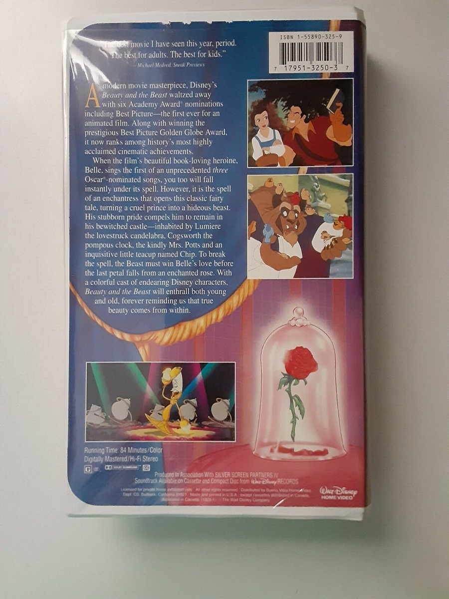 RARE Walt Disney BLACK DIAMOND VHS Beauty and the Beast CLASSIC w
