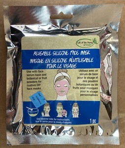 Reusable Silicone Face Mask, Life of the Party Artisan, unopened