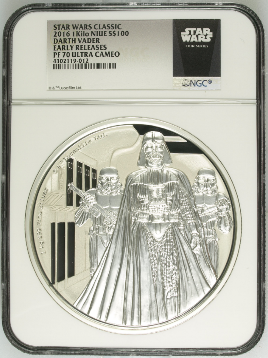 2021年 スターウォーズ ダースベイダー 銀貨 NGC PF70 ニウエ 2016 Niue 1kg Silver Star Wars Darth Vader NGC PF70 | eBay