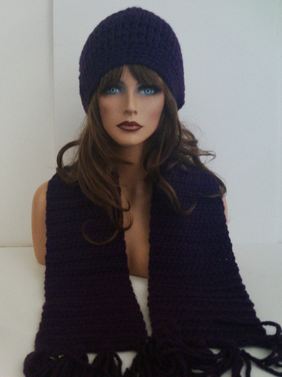 BoHo Hippy Crochet Knitted Tam BEANIE Cap Hat Handmade Neon Crochet Dreadlock Tam with drawstring Slouchy  main image 2