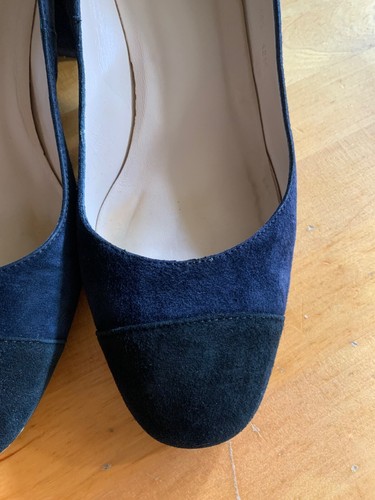 L K BENNETT NAVY/BLACK FRANCESCA SHOES 40.5/UK7.5 - Picture 2 of 7