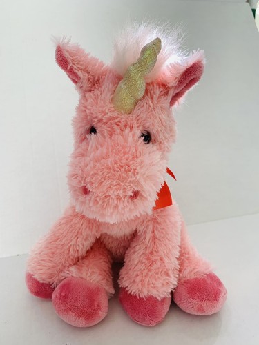Peluche Rosa Unicornio Luky Peluche Esponjoso Brillo Russ Berrie Juguete Suave - Imagen 7 de 12