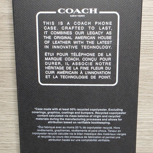 Coach iPhone 16 PRO Signature Canvas Sleek Wallet Folio Case Tan Designer New - Picture 6 of 8