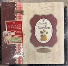 New Seasons Scrapbook Recipe Keeper With Pre-Designed Pages Dividers Protectors