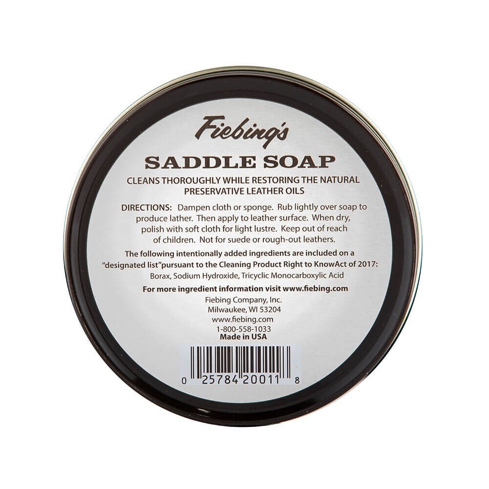 Fiebing's Saddle Soap, Leather Cleather, Polish & Conditioner 3.5 oz ...