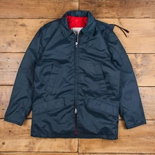 Vintage Polarmate Outdoor Coat L 90s Quilted Double Zip Blue Zip