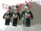  Hallmark 3.5" Wooden Old Fashion Santa Ornaments Lot of 3 Christmas trim a tree — photo 8