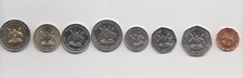 UGANDA: Set of 8 coins: 1 - 1000 SHILLINGS.1988-2019 - all MINT