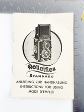 Vintage Rolleiflex Standard Original Paper Manual English German Franke Heidecke