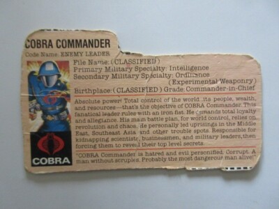 GIJOE Cobra Commander Enemy Leader cut out