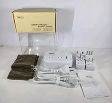 Foval 200W Travel Adapter And Power Converter With 4 Plug Adapter 4 USB Port