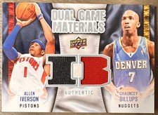 2009 Upper Deck Allen Iverson Chauncey Billups Dual Game Materials Patch #DG-IB