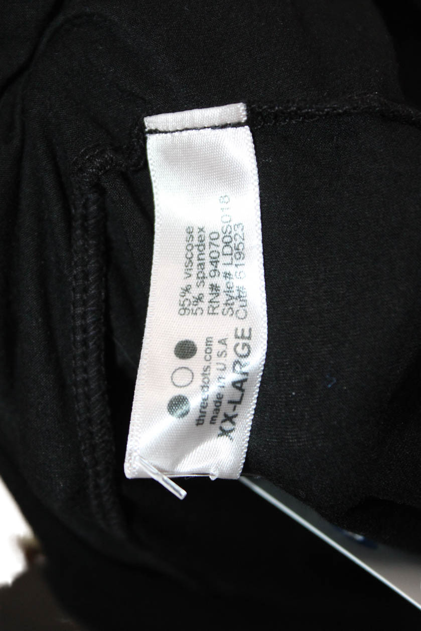 Three Dots Womens Basic Tunic Tank Black Round Ne… - image 5
