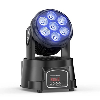 7x15W LED Moving Head Bühnenlicht - RGBW 4-in-1 Waschlicht für DJ, Disco UK.