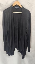 Womens Jones New York Size 2XL Black Long Sleeve Open Front Cardigan