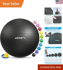 APEXUP Yoga Ball Exercise Ball, Anti Slip Stability Ball Chair, Heavy Duty La
