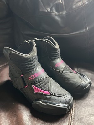 Alpinestars Stella SMX-1 R V2 Vented Women's Motorcycle Boots Black/Fuchsia Pink