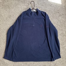 Nautica Navy 1/4 Zip Pullover Sweater - Men  s Medium
