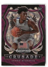 2020 Panini Prizm Draft Picks Collegiate #82 James Wiseman Purple Wave
