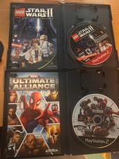 PS2 Marvel: Ultimate Alliance + PS2 Lego Star Wars 2 Game Lot Tested