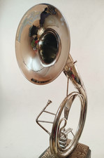 HAHAPA SOUSAPHONE SILVER FINISH 25" SOUSAPHONE BRASS MADE TUBA FREE SHIPPING