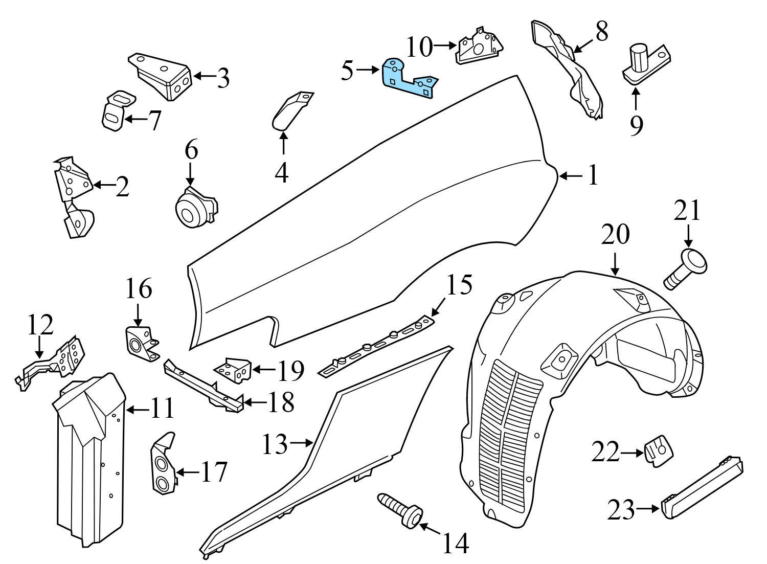 Audi R8 2008-2012 RIGHT+UPPER Quarter panel