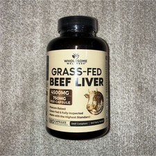 Wholesome Wellness Grass-Fed Beef Liver 4500m...
