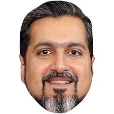 Ram Gyan Kej Beard Celebrity Mask, Flat Card Face, Fancy Dress Mask