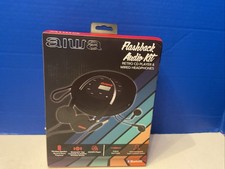 NEW IN BOX Aiwa Flashback Audio Kit Retro CD Player Wired Headphones Black Nice