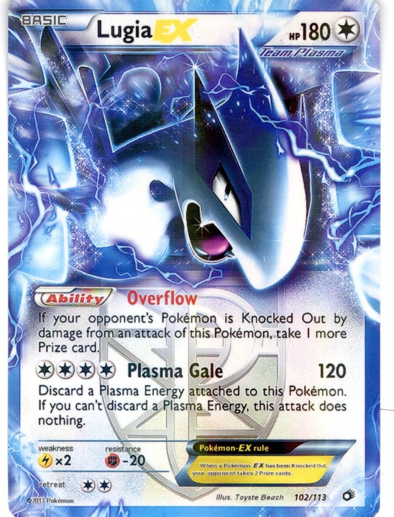 Lugia-EX 102/113 Legendary Treasures Ultra Rare Holo Pokemon TCG NM