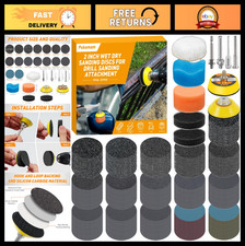 331 PCS Wet Dry Sanding Discs 2 Inch Grit 60-10000 Hook & Loop for Drill Use 0.12 per gallon