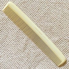 Vintage DUPONT Nylon Hair Comb Fine Wide Tease Style Detangle Barber 7" Cream
