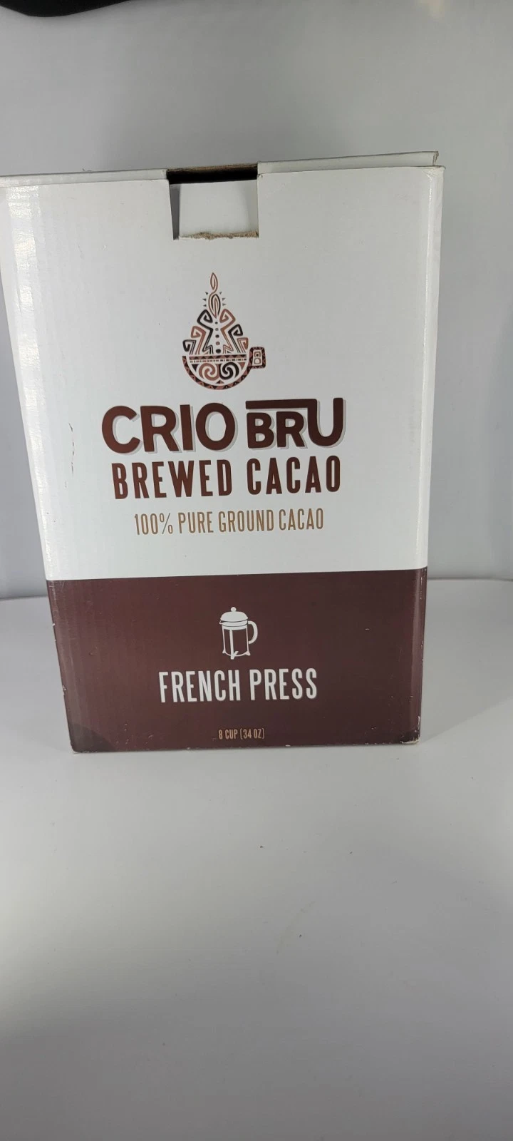 CRIO BRU Brewed Cacao French Press, 34 Ounce (8 cup) Brews like coffee