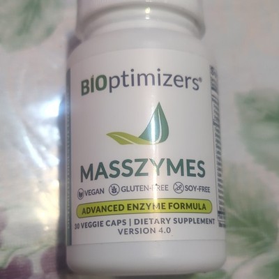 BiOptimizers MassZymes Enzyme Digestive Support Vegan 30 Veg Caps Exp 04/2027