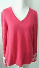 Vtg 80s "346' BROOKS BROTHERS Women's Pink Pullower 100% Cotton Size-L