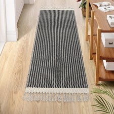 Lahome Boho Hallway Runner Rug, 2x6 Laundry Room Lightweight Entry Woven Cott...