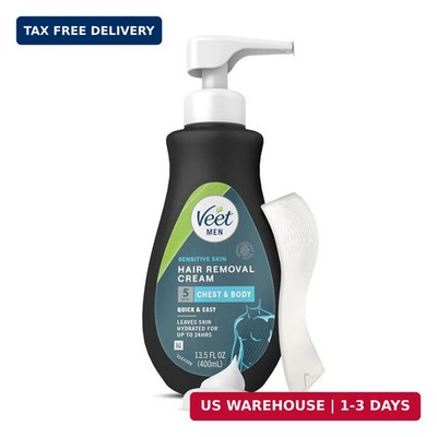 Veet Hair Removal Cream For Men, 5 Min Sensitive Skin, Hair Removal Gel For Body