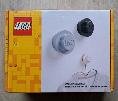 LEGO Garderobenhaken-Set WALL HANGER SET weiß/schwarz/grau