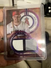 Mike Trout 2025 Topps Tribute Dual Relics Card /50 Los Angeles Angels Game Used